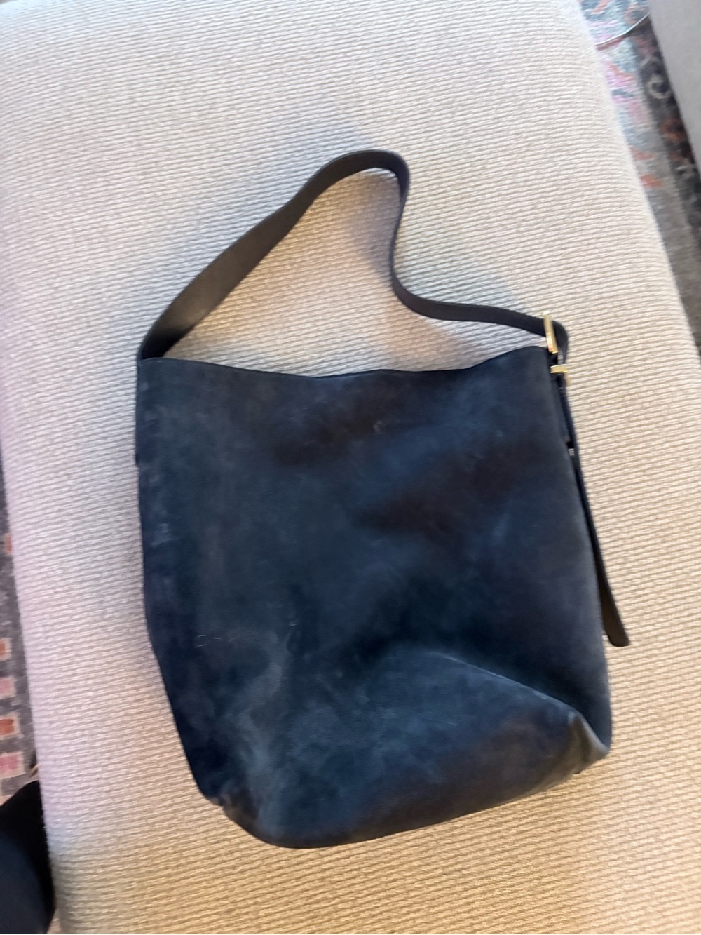 Madewell Black Suede Messenger Bag